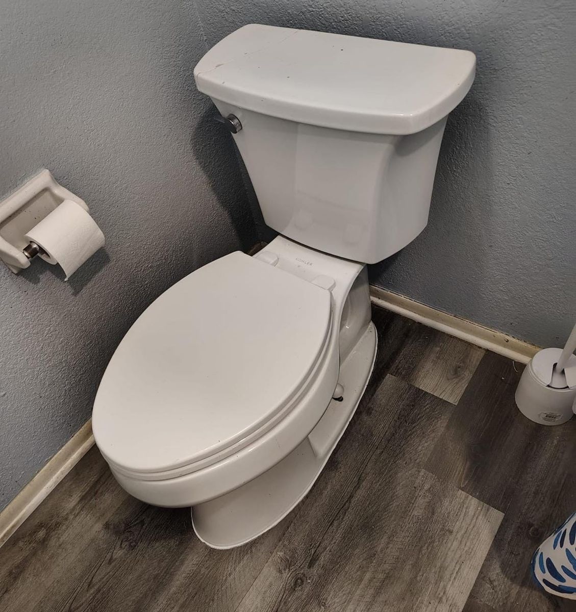 Replacement toilet installed